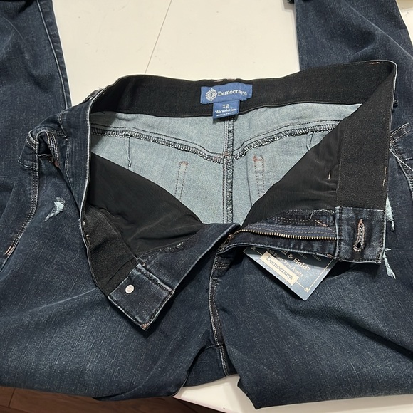 Democracy Ab Solution Ankle Skimmer Jeans Dark Blue Size 12 - Picture 5 of 9